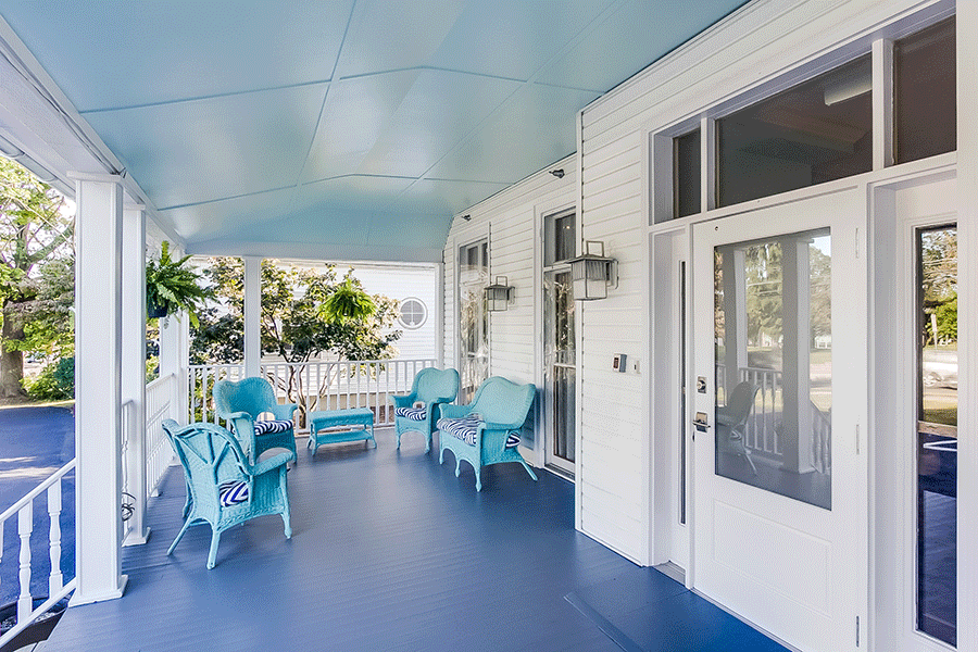 Front porch of Bel Air Assisted Living