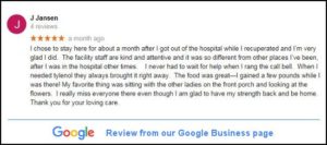 Bel Air Assisted Living testimonial from J. Jansen