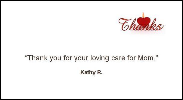 Bel Air Assisted Living testimonial from Kathy R.