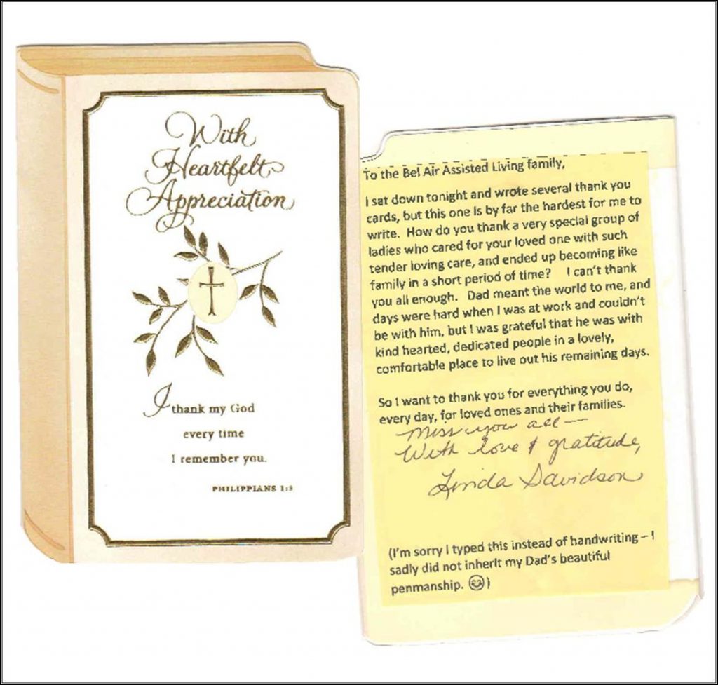 Testimonial - - Bel Air Assisted Living