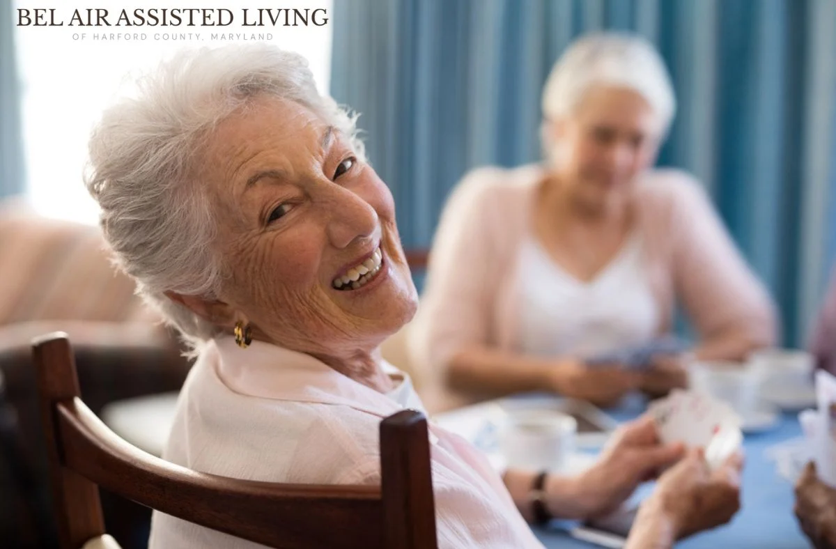 Respite care resident participating in activities while receiving daily living support in Forest Hill